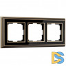 Рамка на 3 поста (бронза/черный) WL17-Frame-03