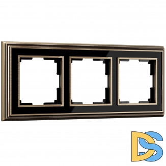 Рамка на 3 поста (бронза/черный) WL17-Frame-03