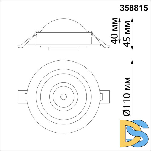 Встраиваемый светильник Novotech Gesso 358815