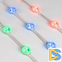 Модуль управляемый Arlight SOLEX-SPI-3535-3-12V RGB 120deg (D30x16mm, 0.75W, IP67) 029240