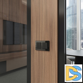 Перекрестный переключатель двухклавишный (черный матовый) W1123006