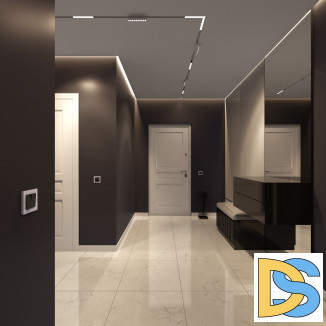 Перекрестный переключатель двухклавишный (черный матовый) W1123006