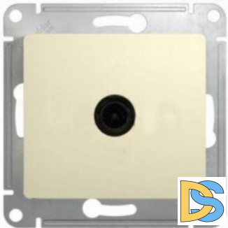 Розетка телевизионная проходная ТV 4 dB, Молочный, серия Glossa, Schneider Electric
