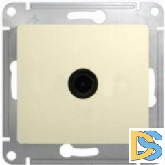 Розетка телевизионная проходная ТV 4 dB, Молочный, серия Glossa, Schneider Electric