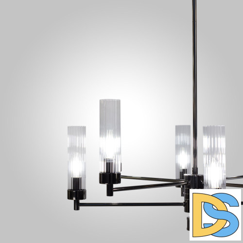 Люстра на штанге AM Group INDIGO SP8 PEARL BLACK