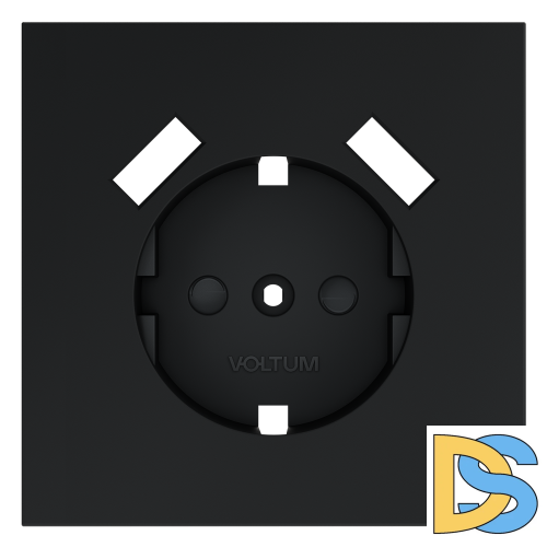 Накладка для розетки с заземлением и защитными шторками, с USB A+A, S70 (графит)