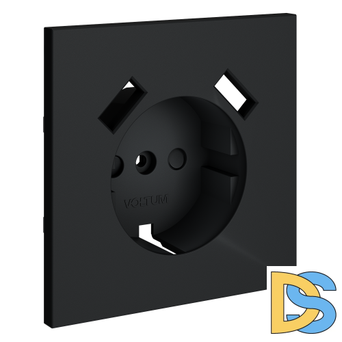 Накладка для розетки с заземлением и защитными шторками, с USB A+A, S70 (графит)