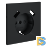 Накладка для розетки с заземлением и защитными шторками, с USB A+A, S70 (графит)