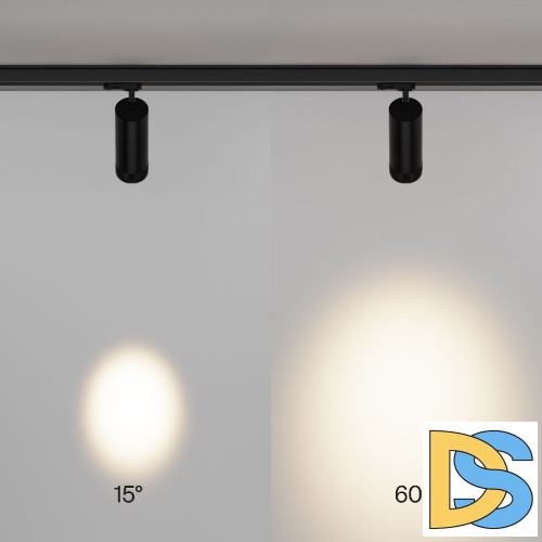 Трековый трехфазный светильник Maytoni Focus Zoom TR198-3-20W2.7K-Z-B