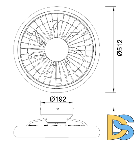 Люстра-вентилятор Mantra Turbo 8231