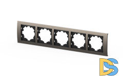Рамка пятиместная ELBI Zena Platin 500-073000-250