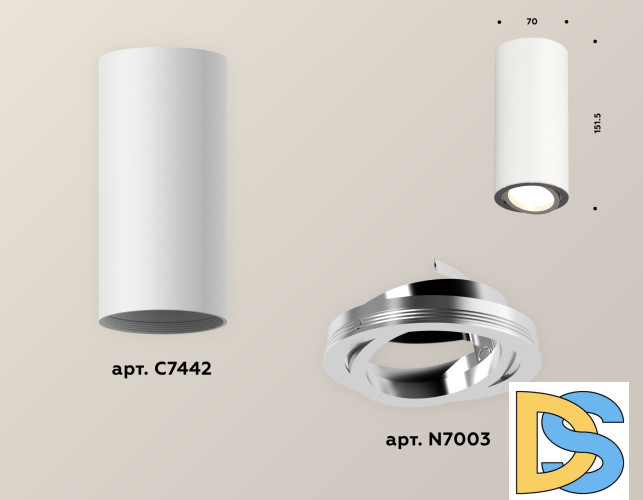 Накладной поворотный светильник Ambrella Light Techno XS7442003 (C7442, N7003)
