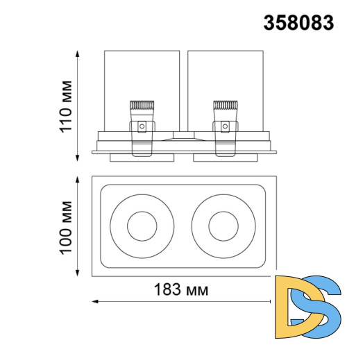 Встраиваемый светодиодный светильник Novotech Lanza 358083