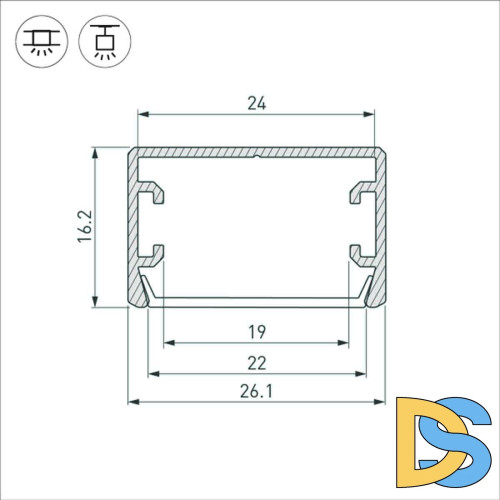 Алюминиевый профиль Arlight PLS-Lock-H16-SMT-2000 Anod 033224