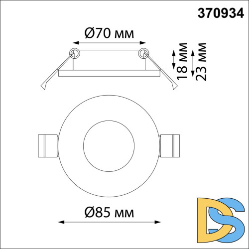 Встраиваемый светильник Novotech Aqua 370934