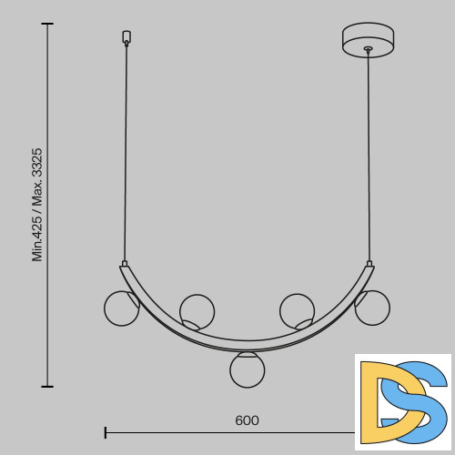 Подвесная люстра Maytoni Ambre MOD331PL-L12BS3K