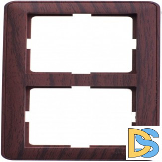 Рамка 2-ая (двойная), Мореный дуб (пластик), серия Wessen 59, Schneider Electric