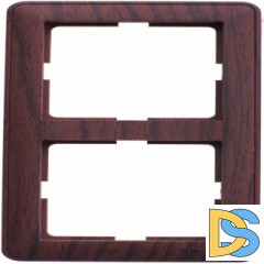 Рамка 2-ая (двойная), Мореный дуб (пластик), серия Wessen 59, Schneider Electric