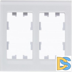 Рамка 2-ая (двойная), Стекло Матовое Белое, серия Atlas Design Nature, Schneider Electric