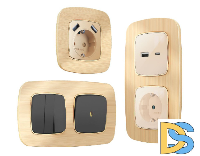 Рамка двухместная Ambrella Volt Radian OF580302