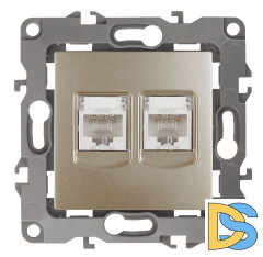 Розетка информационная двойная 2XRJ45 Эра 12-3108-04 Б0014732