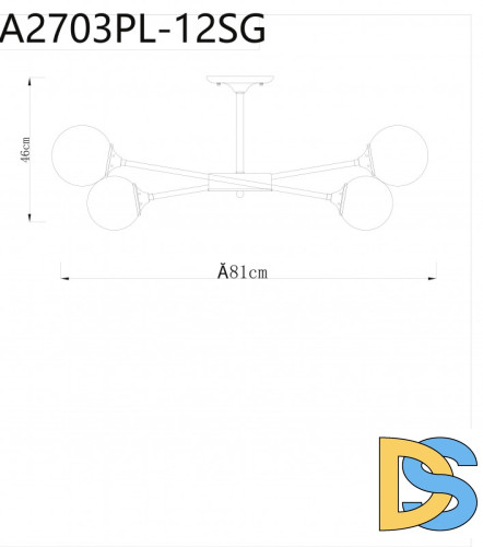 Люстра на штанге ARTE Lamp A2703PL-12SG