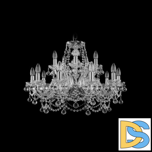 Подвесная люстра Bohemia Ivele Crystal 1411/10+5/240 Ni Balls