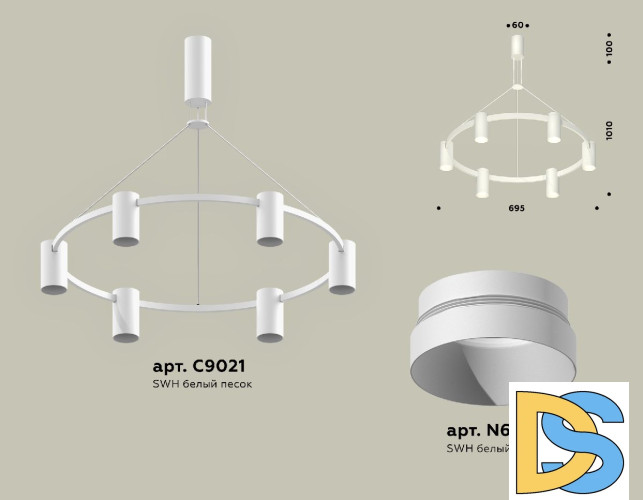 Подвесная люстра Ambrella Light Traditional DIY (С9021, N6130) XB9021150