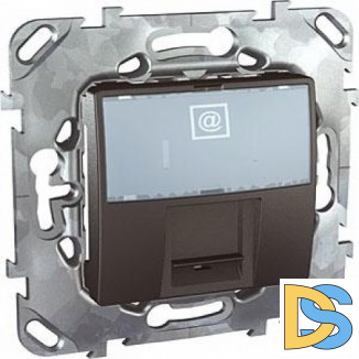 Розетка компьютерная 1-ая кат.5е, RJ-45 (интернет), Графит, серия UNICA TOP/CLASS, Schneider Electric