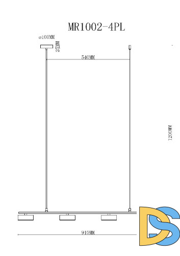 Подвесной светильник MyFar Milla MR1002-4PL