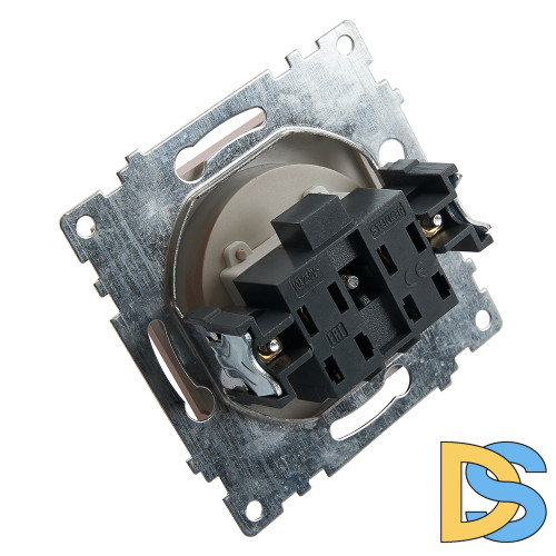 Розетка 1-местная б/з с защитной шторкой Stekker Катрин 39581