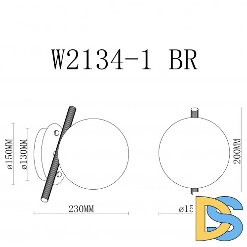 Бра iLamp Golden W2134-1 BR