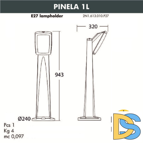 Садовый светильник Fumagalli 2N1.613.010.AYF1R