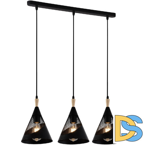 Подвесной светильник Reluce 03250-3.9-03 BK+WOOD