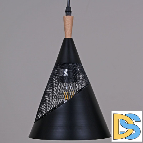 Подвесной светильник Reluce 03250-3.9-03 BK+WOOD