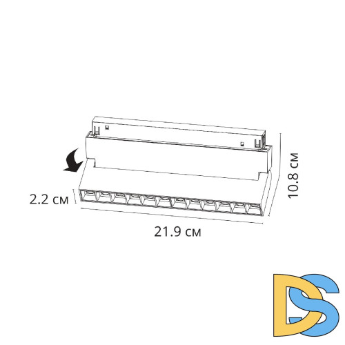 Трековый магнитный светильник Arte Lamp Linea A4668PL-1BK
