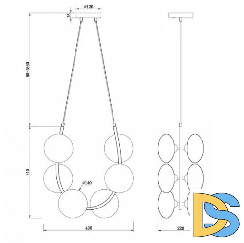 Подвесная люстра Freya Perlina FR4005PL-06B2