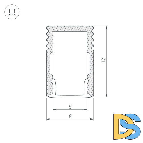 Профиль Arlight SL-MINI-8-H12-2000 ANOD 023714