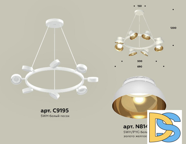Подвесная люстра Ambrella Light Traditional (C9195, N8144) XB9195101