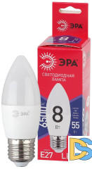 Лампа светодиодная Эра E27 8W 6500K LED B35-8W-865-E27 R Б0045342