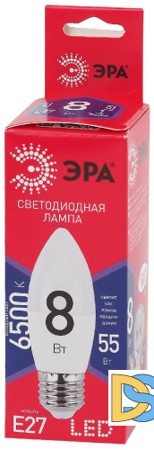 Лампа светодиодная Эра E27 8W 6500K LED B35-8W-865-E27 R Б0045342