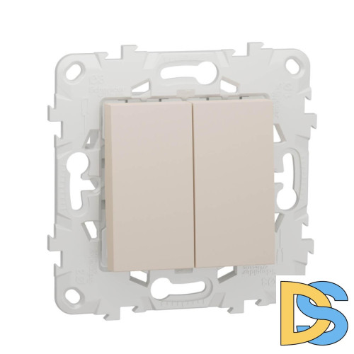 Переключатель двухклавишный перекрестный Schneider Electric Unica New NU521544