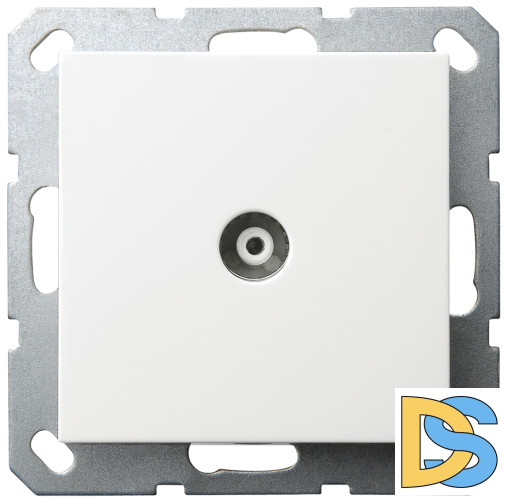 Розетка TV Jasmart оконечная с накладкой белый глянцевый G6001W