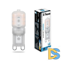 Лампа светодиодная Feron G9 5W 6400K Прямосторонняя Матовая LB-430 25638
