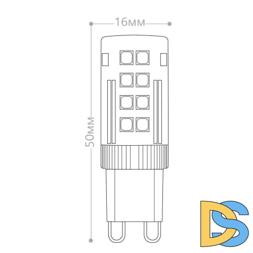 Лампа светодиодная Feron G9 5W 6400K Прямосторонняя Матовая LB-430 25638