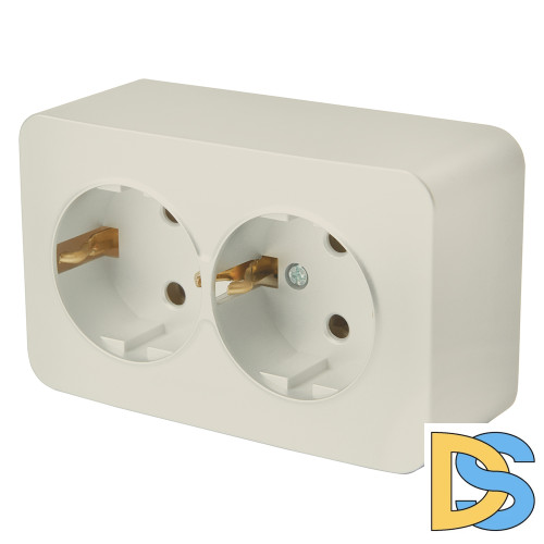 Розетка 2-местная с/з Stekker София MST16-12-04 49497
