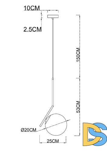 Подвесной светильник Arte Lamp Bolla-unica A1923SP-1BK