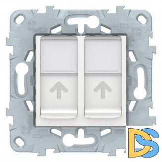 Розетка компьютерная 2-ая кат.5е, RJ-45 (интернет), Белый, серия Unica New, Schneider Electric
