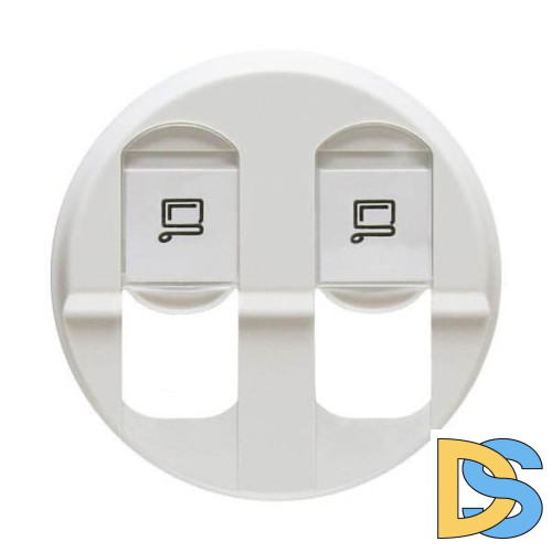 Лицевая панель Legrand Celiane розетки компьютерной 2хRJ45 белая 068252