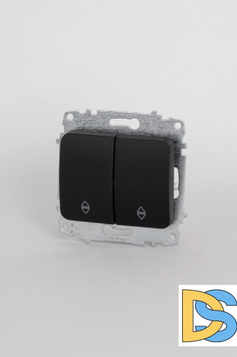 Переключатель двухклавишный проходной ELBI Jazz 607-014800-211